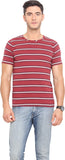 Northern Lights Striped Men's Round Neck T-Shirt
