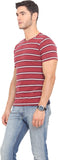 Northern Lights Striped Men's Round Neck T-Shirt