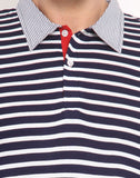 Northern Lights Striped Men's Polo Neck T-Shirt