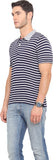 Northern Lights Striped Men's Polo Neck T-Shirt