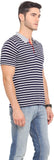 Northern Lights Striped Men's Polo Neck T-Shirt