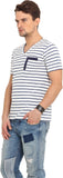 Northern Lights Striped Men's V-neck T-Shirt