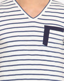 Northern Lights Striped Men's V-neck T-Shirt