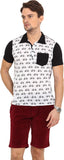 Northern Lights Printed Men's Polo Neck T-Shirt