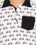 Northern Lights Printed Men's Polo Neck T-Shirt