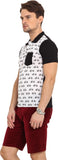 Northern Lights Printed Men's Polo Neck T-Shirt