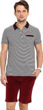 Northern Lights Striped Men's Polo Neck T-Shirt