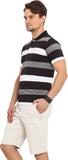 Northern Lights Striped Men's Polo Neck T-Shirt