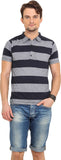 Northern Lights Striped Men's Polo Neck T-Shirt
