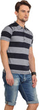 Northern Lights Striped Men's Polo Neck T-Shirt