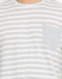 Northern Lights Striped Men's Round Neck T-Shirt