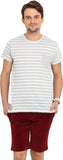 Northern Lights Striped Men's Round Neck T-Shirt