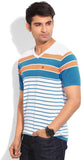 Numero Uno Striped Men's V-neck T-Shirt