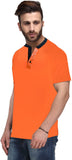 Nitlon Solid Men's Henley, Round Neck T-Shirt