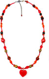 Homefoster Silver Plated Glass Necklace