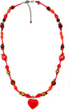 Homefoster Silver Plated Glass Necklace