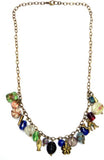 Homefoster Yellow Gold Plated Glass Necklace