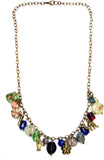 Homefoster Yellow Gold Plated Glass Necklace