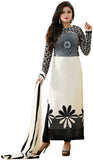 NEWLOOK Georgette Embroidered Semi-stitched Salwar Suit Dupatta Material