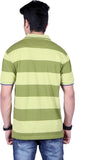 Numalo Striped, Embroidered Men's Polo Neck T-Shirt