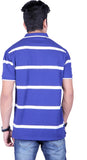 Numalo Striped, Embroidered Men's Polo Neck T-Shirt