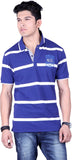 Numalo Striped, Embroidered Men's Polo Neck T-Shirt