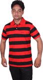 Norwood Striped Men's Polo Neck Reversible T-Shirt