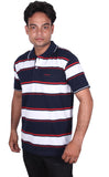 Norwood Striped Men's Polo Neck T-Shirt