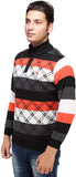 Hira Fashion Wear Checkered Turtle Neck Wedding, Casual, Party, Formal Men's Sweater