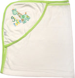 Offspring Embroidered, Solid Single Wrapper White, Green