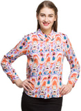 Oxolloxo Women's Printed Casual Shirt