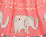 Bella Moda Printed Girl's Gathered Orange Skirt