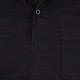 Orange And Orchid Striped Men's Polo Neck T-Shirt