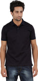 Orange And Orchid Striped Men's Polo Neck T-Shirt