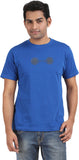 Orange and Orchid Solid Men's Round Neck T-Shirt
