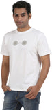 Orange and Orchid Solid, Printed Men's Round Neck T-Shirt