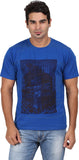 Orange and Orchid Solid, Printed Men's Round Neck T-Shirt