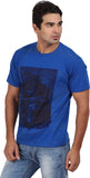 Orange and Orchid Solid, Printed Men's Round Neck T-Shirt
