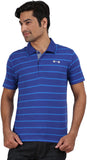 Orange and Orchid Striped Men's Polo T-Shirt