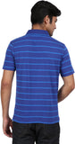 Orange and Orchid Striped Men's Polo T-Shirt