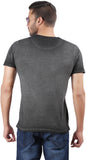 Orange and Orchid Printed Men's Round Neck T-Shirt