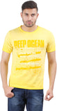 Orange and Orchid Printed Men's Round Neck T-Shirt
