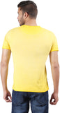 Orange and Orchid Printed Men's Round Neck T-Shirt