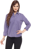 Orange Plum Women's Solid Casual Shirt
