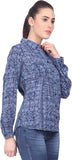 Orange Plum Women's Floral Print Casual Shirt