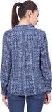 Orange Plum Women's Floral Print Casual Shirt