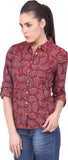 Orange Plum Women's Printed Casual Shirt