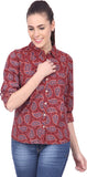 Orange Plum Women's Printed Casual Shirt