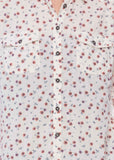 Orange Plum Women's Floral Print Casual Shirt