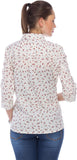 Orange Plum Women's Floral Print Casual Shirt